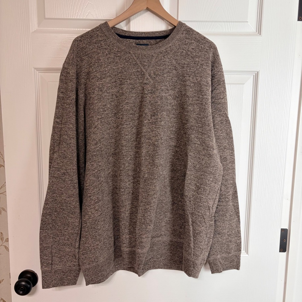 Member's Mark Mens XXL Crewneck Pullover Oatmeal Heather S8F15540 Sweatshirt